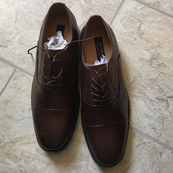 Shoes Nwtgenuine Leather Dark Brown Mens Shoes Size 14 Poshmark